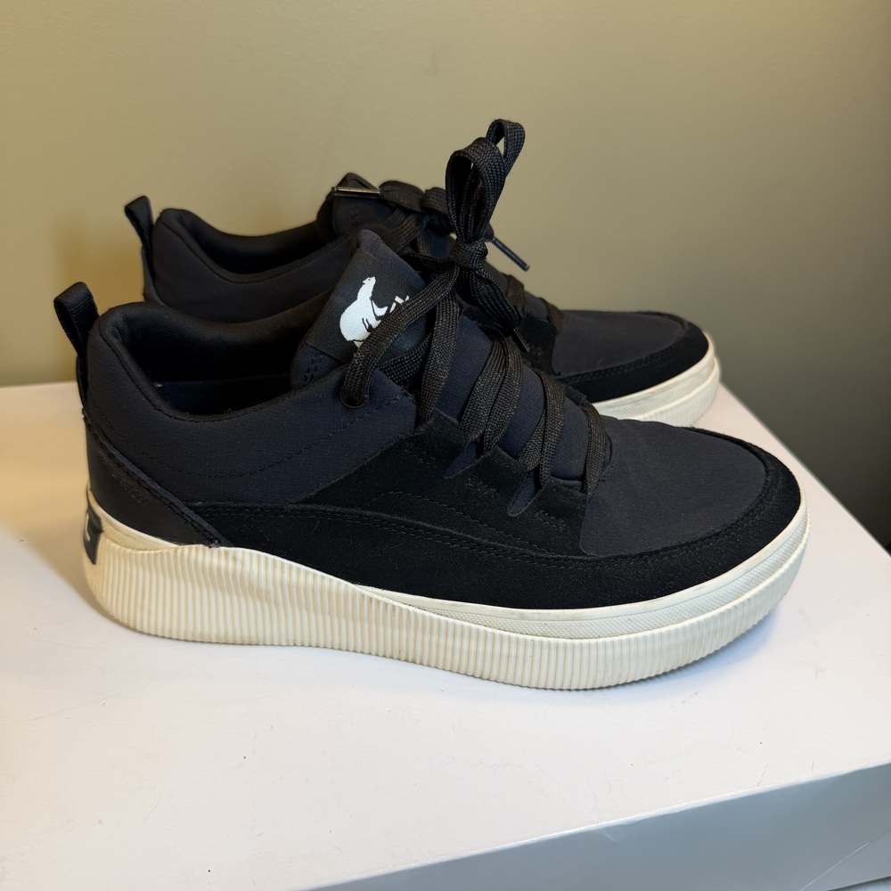 Sorel Out N About IV Women's Black Sneakers Size 8 Waterproof Low Top Platform